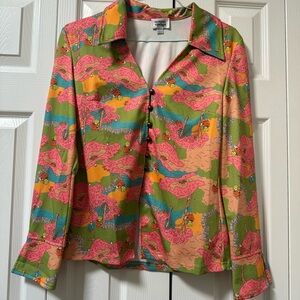 Unique Vintage Blouse with frogs